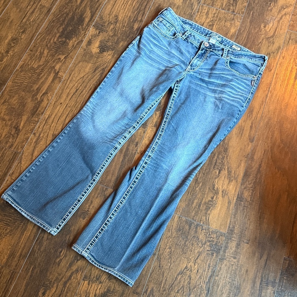Silver Aiko low rise boot cut jeans waist 37 (J11) - Picture 3 of 10